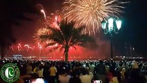 New Year Celeberation in Dubai l Awesome Lightening View At Sea Side l See How Arabs Welcome The NEW YEAR 2019 l