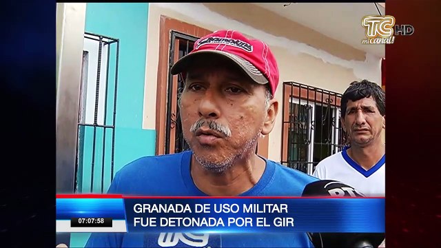 Granada de uso militar encontrada y detonada por el GIR en el centro de Guayaquil