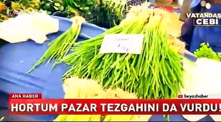 Hortum pazar tezgahını da vurdu
