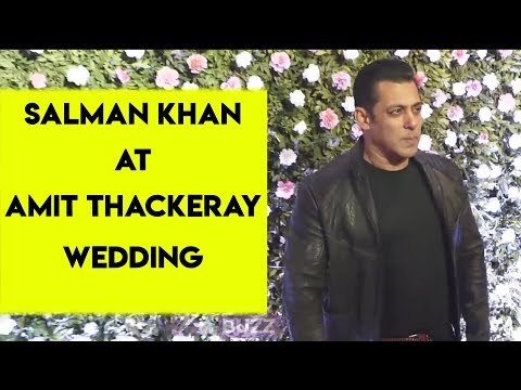 Salman Khan at Raj Thackeray's son Amit Thackeray wedding reception