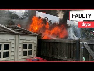 Tumble dryer burns down garage with late husband’s army memorabilia