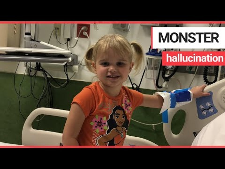 Toddler began to see terrifying monsters after disease attacked her brain | SWNS TV