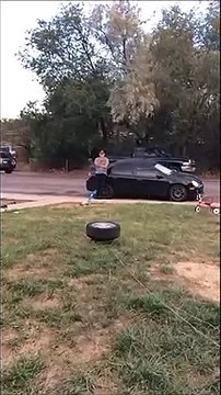 3 airbags + un pneu : mauvaise idée de la journée