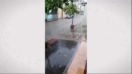 Chuva de granizo em Castelo