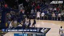 Duke's Zion Williamson Jumps Out Of The Gym In South Bend