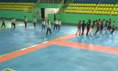 Latihan Tim Taekwondo Fokus Pembentukan Otot