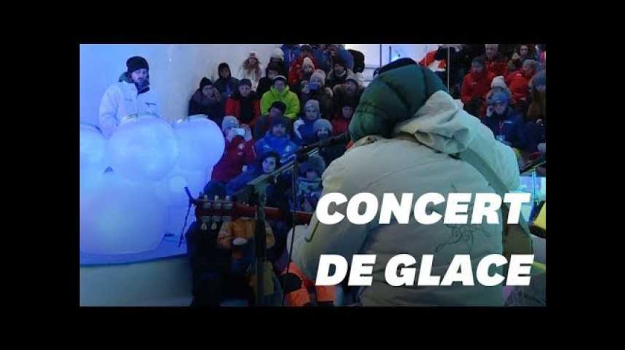Des instruments de glace ont résonné dans un igloo des Alpes italiennes