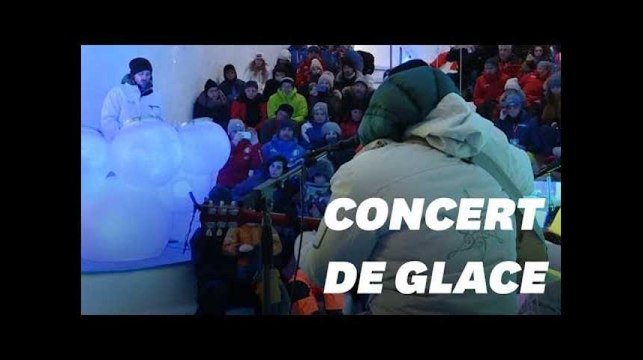 Des instruments de glace ont résonné dans un igloo des Alpes italiennes