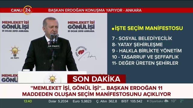AK Parti 31 Mart manifestosu