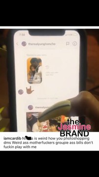 Cardi B exposes a PnB Rock associate for photoshopping DMs, but the guy goes on IG Live and says she's lying and he was smashing Star Brim, leading to Cardi pulling up his DMs