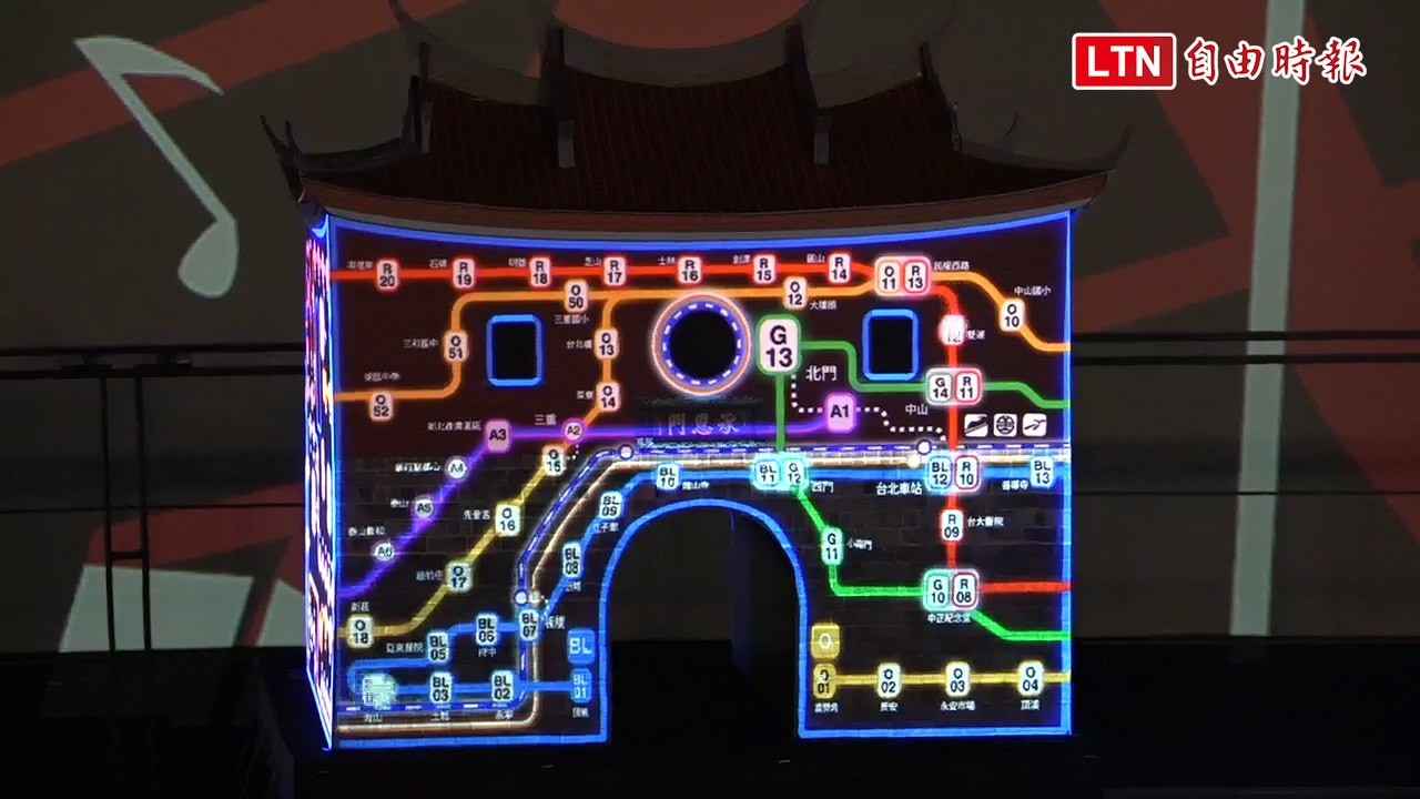 台北燈節搶先看 北門首度360度四面投影