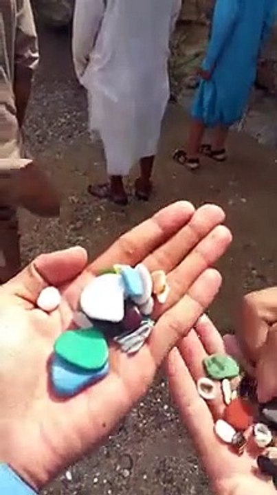 Amazing video of important stone getting from a waterfall place