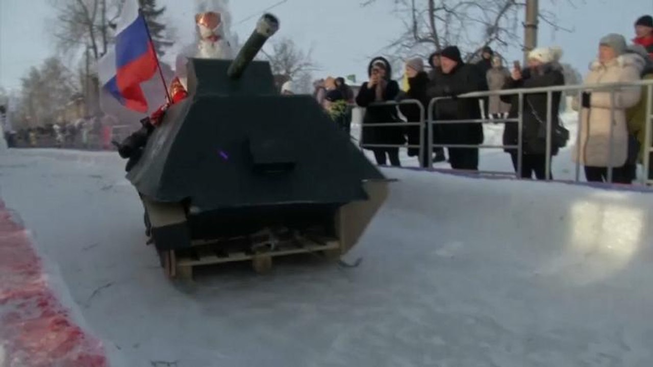 Russland: Schlittenspektakel begeistert Zuschauer