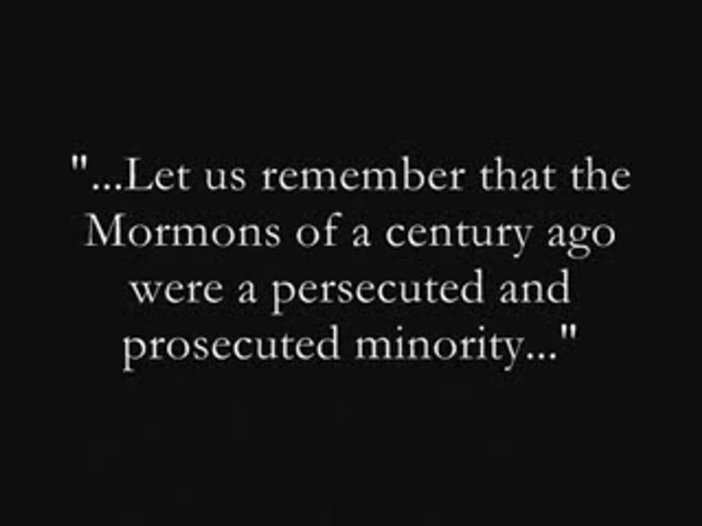 JFK Speaks about the Mormon Church