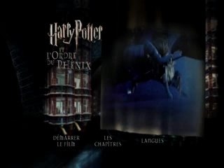 Menu du dvd principal d'Harry Potter et l'ordre du phénix
