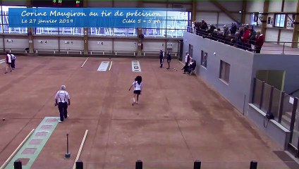 Corine Maugiron établit le nouveau record du monde du tir de précision, Bièvre Isère contre Fontaine, Janvier 2019