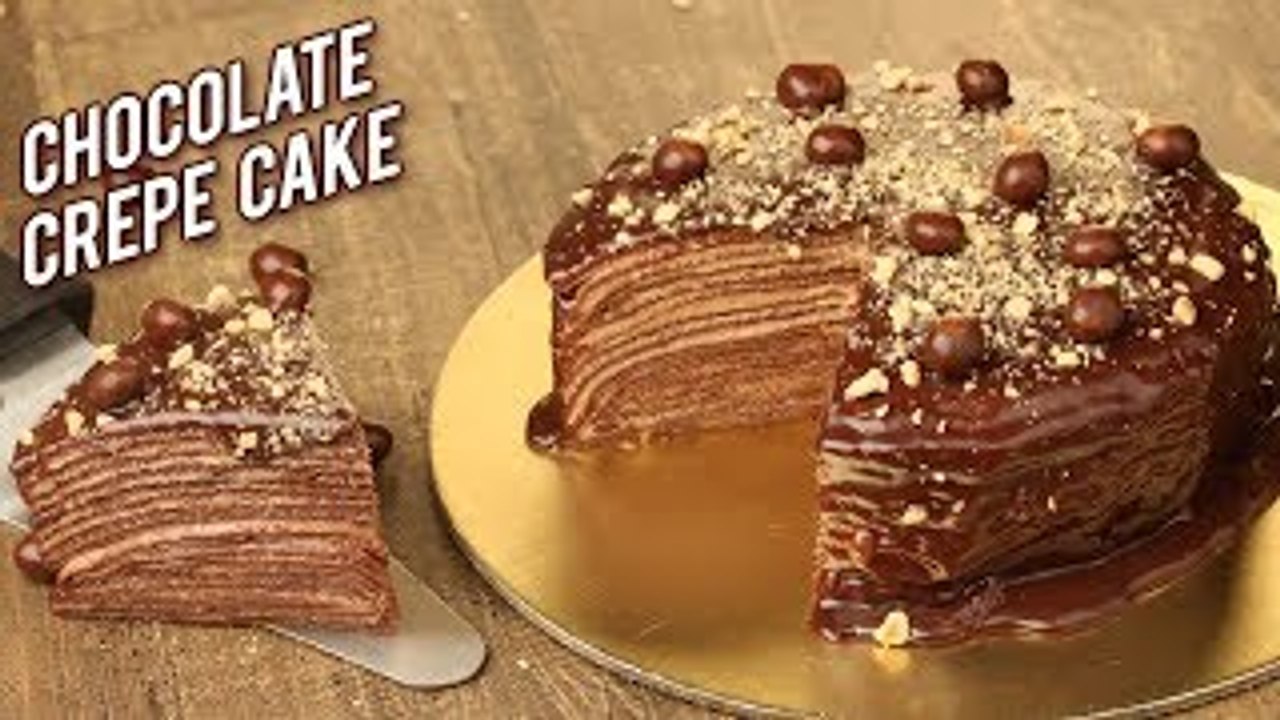 Chocolate Crepe Cake Recipe - Homemade Chocolat...