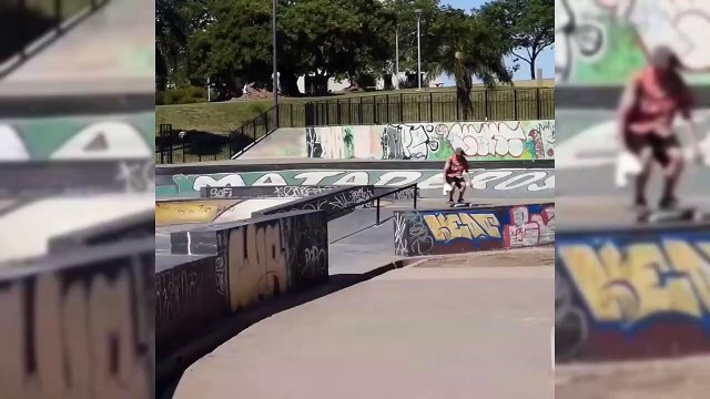 Il fait un nose manual, tout en jonglant