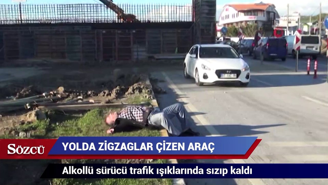 Trafik ışıklarında sızıp kaldı, ne polis ne sağ...