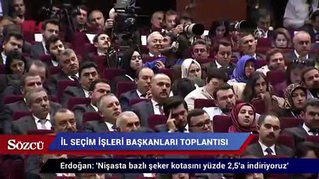 Erdoğan 'Nişasta bazlı şeker kotasını yüzde 2,5'a indiriyoruz'