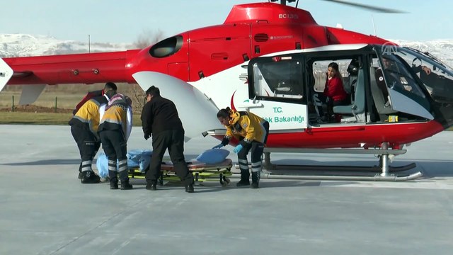 Sivas'ın ilk ambulans helikopteri KOAH hastası için havalandı