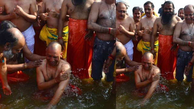 Kumbh Mela 2019: Prayagraj में Yogi Adityanath ने मंत्रियों संग लगाई डुबकी | वनइंडिया हिंदी