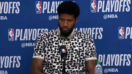 Paul George Postgame conference   Thunder vs Jazz Game 6   April 27 , 2018   NBA Playoffs