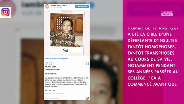 Bilal Hassani victime d’homophobie et harcelé : il réplique