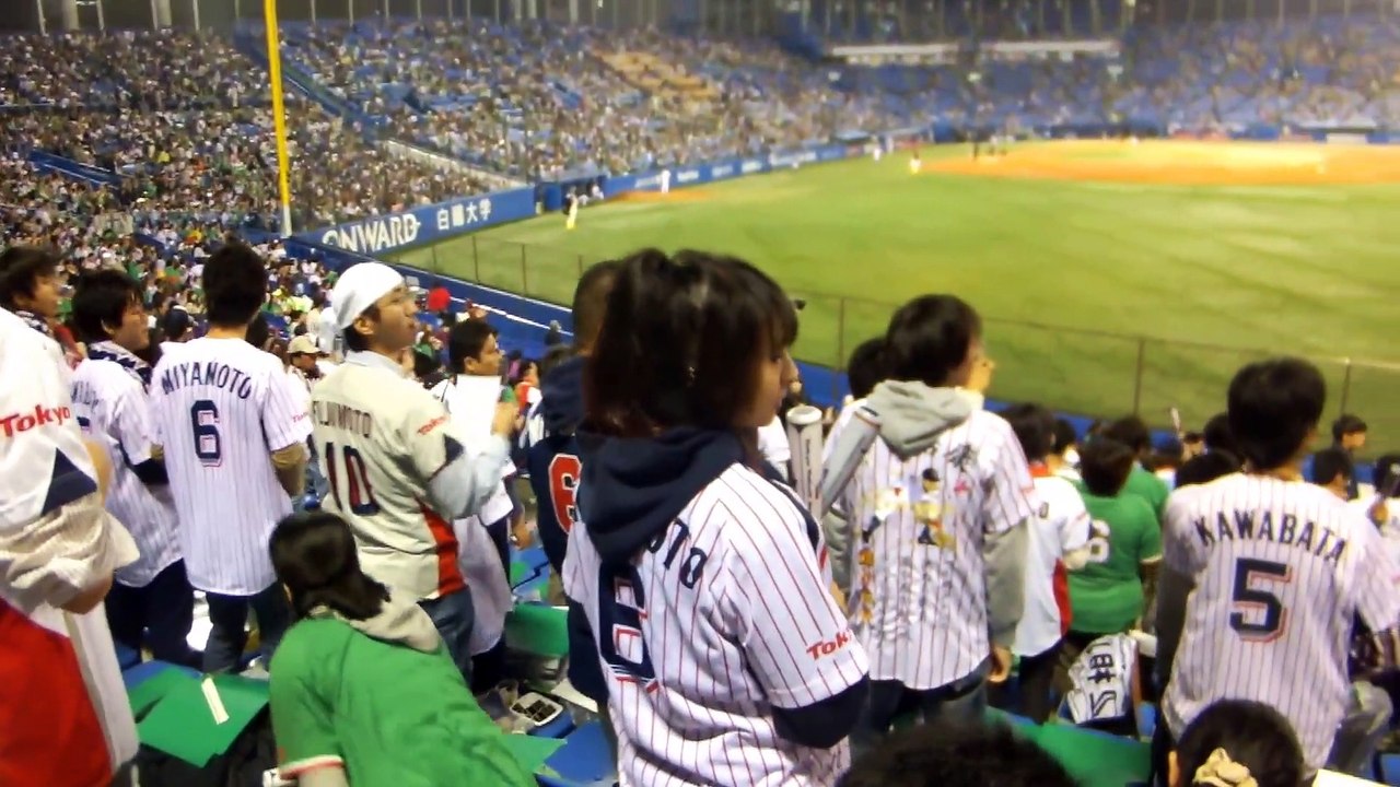 2013年10月4日 東京ヤクルトスワローズスタメン発表&スタメン応援歌（1-9） 神宮最終戦