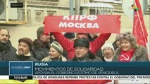 Rusia: movimientos expresan respaldo al gobierno de Nicolás Maduro