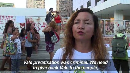 Protest in front of Vale headquarters after mine dam collapse