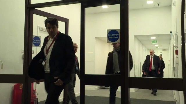 Jeremy Corbyn departs Labour NEC meeting