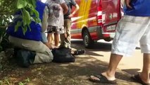 Ciclista fica ferido ao bater com motociclista