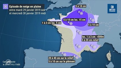Alerte météo Neige verglas - 29/01/2019
