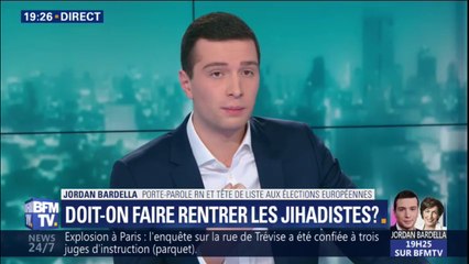 Retour des jihadistes en France: Jordan Bardella estime qu'"il vaut mieux les remettre à la justice irakienne et syrienne"