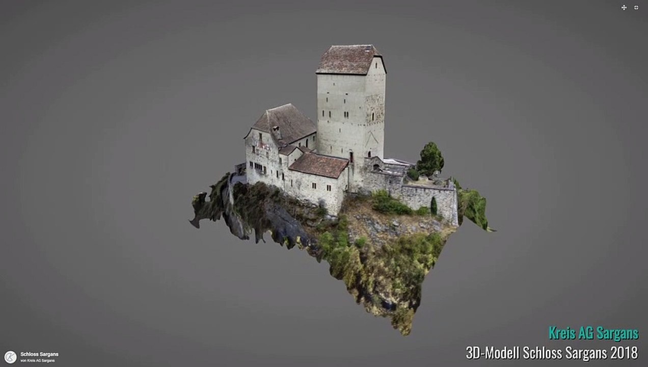 3D-Modell Schloss Sargans