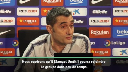 Barça - Valverde espère récupérer Umtiti "dans peu de temps"