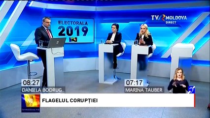 Dezbatere Electorală la TVR Moldova, 29 ianuarie 2018: Daniela Bodrug (Antimafie), Marina Tauber (Ilan Şor)