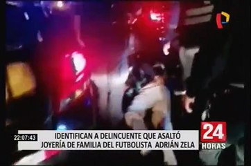 ‘Cachetón’ habría robado joyería de la familia del futbolista Zela