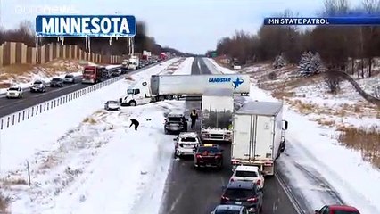 شاهد: الدوامة القطبية تغلف الغرب الأوسط الأمريكي بالثلج والبرد