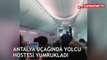 Yolcu hostesi yumrukladı, uçak acil iniş yaptı