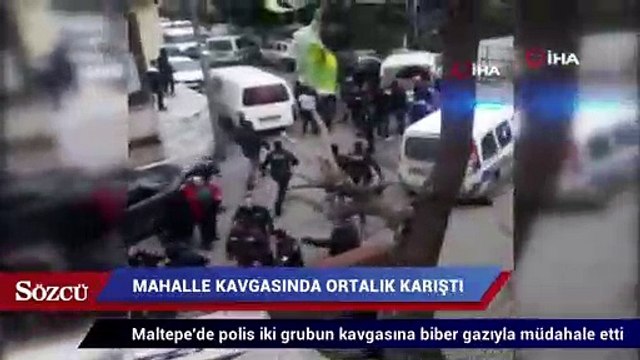 Mahalle kavgasında ortalık karıştı, polis biber gazıyla müdahale etti