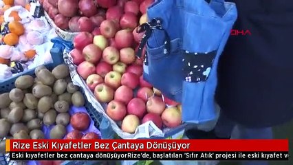 Rize Eski Kıyafetler Bez Çantaya Dönüşüyor