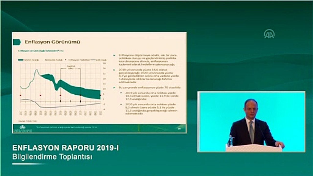Çetinkaya: 'Enflasyonun 2019 sonunda yüzde 14,6 olarak gerçekleşeceğini tahmin ediyoruz' - ANKARA