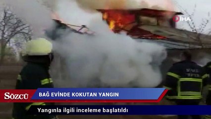 Bağ evinde çıkan yangın korkuttu