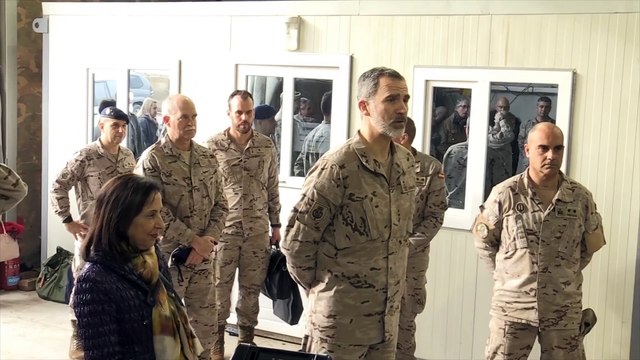 El Rey visita a las tropas en Irak en su 51 cumpleaños