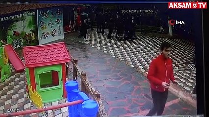 Genç çifte tekme tokat saldırı anı kamerada