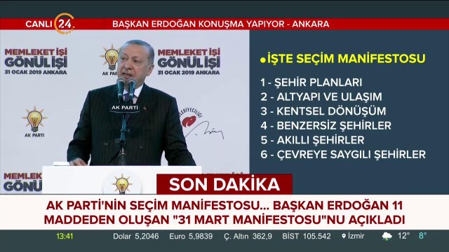 AK Parti 31 Mart manifestosu