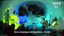 Dans un igloo des Alpes italiennes, de la musique 