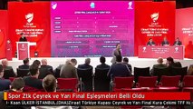 Spor Ztk Çeyrek ve Yarı Final Eşleşmeleri Belli Oldu